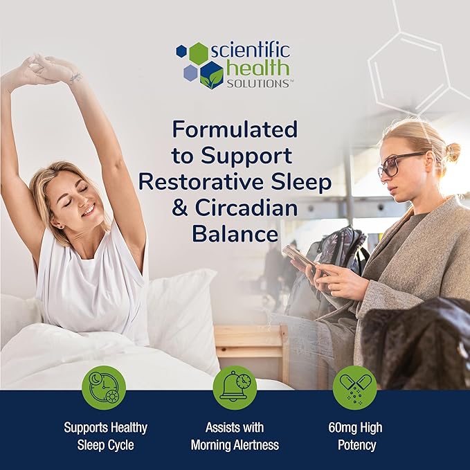 Melatonin 60mg | High Dosage Melatonin in Easy-to-Swallow Capsules | Vegan Non-GMO &amp Gluten-Free | US-Made Extra Strength (Single)