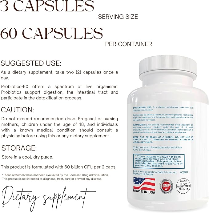 Collagen Complex &amp Probiotic 60 Billion Capsules | Supports Skin Joint &amp Digestive Health | Type I II III V X Collagen + MAKTREK Probiotic | 90 + 60 Capsules