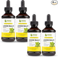 Maxx Herb Lemon Balm Extract - Max Strength Lemon Balm Tincture Absorbs Better Than Lemon Balm Capsule for Nervous System Support and Stress Relief - 4 Bottles 4 Oz Each (240 Servings)