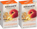 Bigelow Tea Benefits Calm Stomach Ginger Peach Herbal TeaCaffeine Free18 Count (Pack of 12)