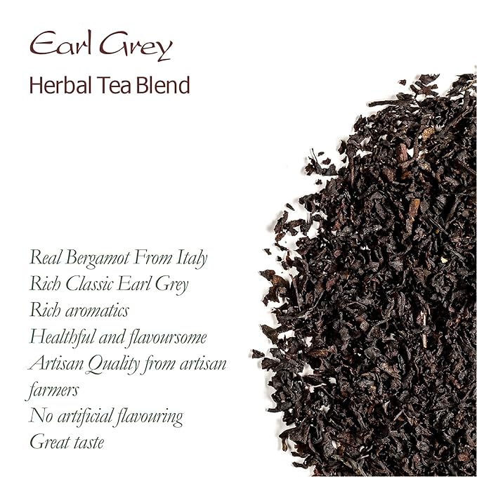 Earl Grey Bergamot Black Tea - Premium Breakfast Tea With Real Bergamot Oil 200g