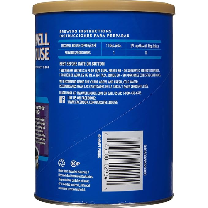 Maxwell House French Roast Ground Coffee (11oz Jars Pack of 3)