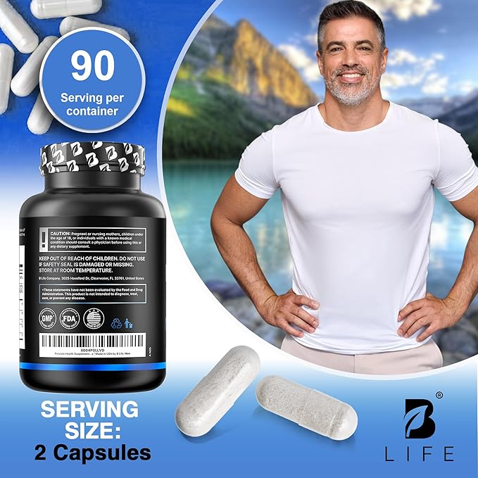 Prostate Supplement for Men 180 Caps with Saw Palmetto Pumpkin Seeds Extract Stinging Nettle. B Life Prostate Complex (Prostate Platinum)