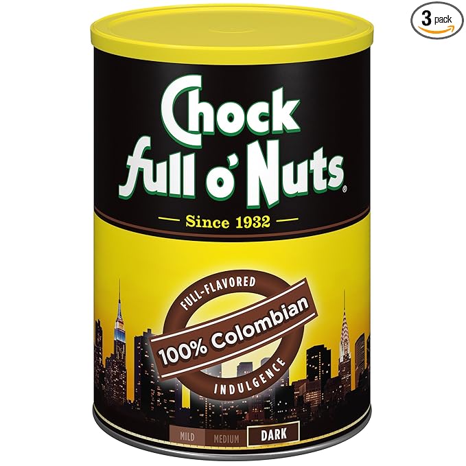 Chock Full O' Nuts Coffee Colombian 10.30-Ounce (Pack of 3)