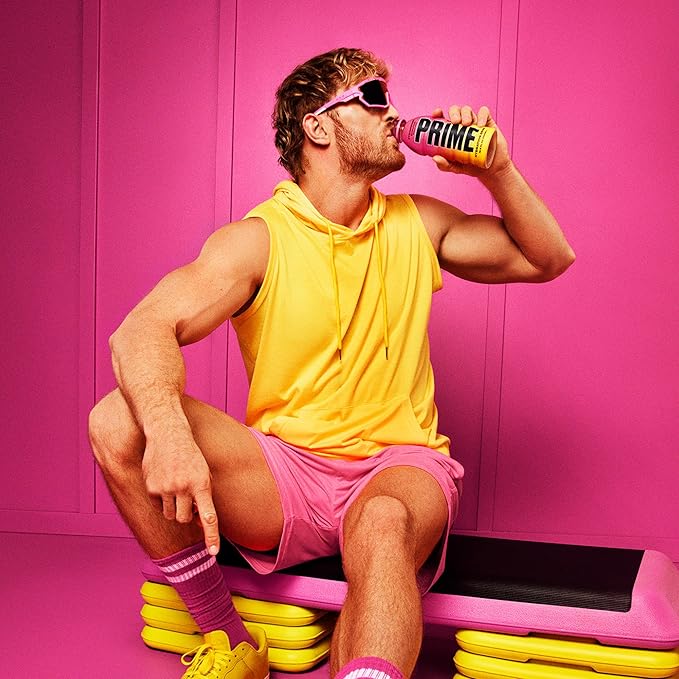 PRIME Hydration STRAWBERRY BANANA Sports Drinks Electrolyte Enhanced for Replenishing Fluids 250mg BCAAs B Vitamins Antioxidants Low Sugar 16.9 Fl Oz 12 Pack