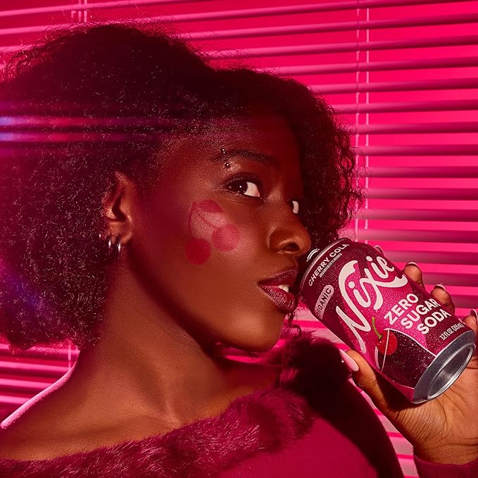 Nixie Organic Zero Sugar Soda NEW Cherry Cola Healthy Soda Pop Non-GMO 0 Sugar 0 Calories 40mg Caffeine 12oz Cans (12 Pack)