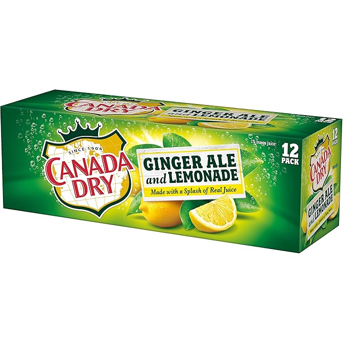 Canada Dry Ginger Ale and Lemonade 12 fl oz cans (pack of 12)