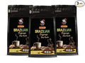 organic coffee high caffeine - BRAZILIAN GROUND COFFEE ORGANIC 100% Arabica Medium Roast low acidity Fair Trade non gmo - ground coffee bulk 3 Bags (36 Oz)