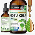 BIO KRAUTER® Centella Asiatica (Gotu Kola)- Liquid Drops Gotu Kola Extract 685 mg/Serving 2 Fl.Oz 28-Day Supply - Pure Vegan Brain Supplement Supports Calm Focus &amp Memory - Alcohol &amp Sugar F