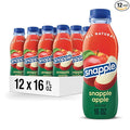 Snapple Apple Juice Drink 16 Fl Oz Recycled Plastic Bottle All Natural No Artificial Flavors Or Sweeteners Gluten-free Contains 10% Real Juice 12 Pack