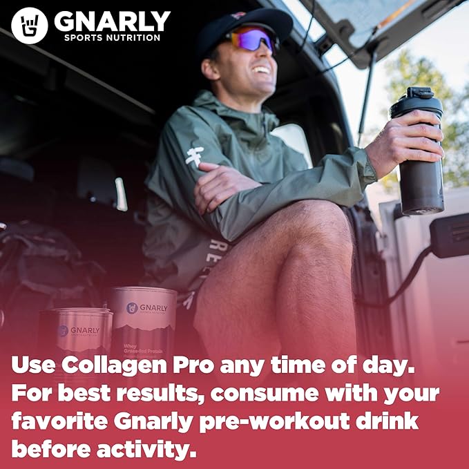Gnarly Nutrition Collagen Peptides – Gnarly Collagen Pro with Vitamin C Zinc &amp Copper – NSF Sport Certified Protein Synthesis Vitamin Powder – Unflavored 16.05 oz (30 Servings)