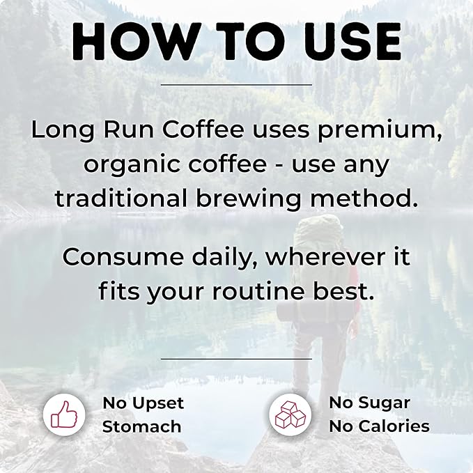 Long Run Coffee – Hydrating Coffee with Electrolytes – All Natural Energy + Hydration + Recovery for Athletes – Stomach Friendly Electrolyte Coffee for Runners (5 lb Peanut Butter &amp Jelly)