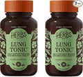 Herbs Etc. Lung Tonic - Lung Supplement for Bronchial Support - Healthy Breathing Support with Mullein Horehound &amp Grindelia - 120 Softgels - 2 Pack