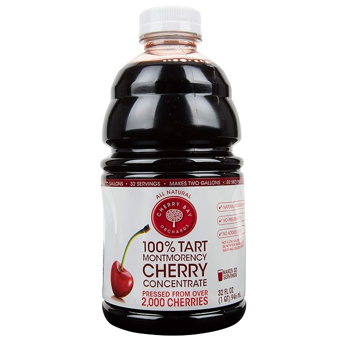 Cherry Bay Orchards Tart Cherry Concentrate - Natural Juice to Promote Healthy Sleep 32oz Bottle