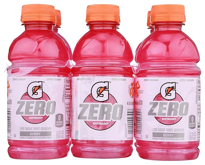 Gatorade Zero Sugar Berry Thirst Quencher Beverage 12 Fl Oz 6 Count