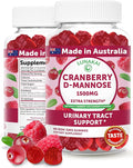 Lunakai Cranberry Gummies for Women 1500mg (50:1 Extract) with D-Mannose 200mg - Daily Cranberry Supplement for Urinary Tract Health &amp Bladder Support Non-GMO – Made in Australia – 60ct