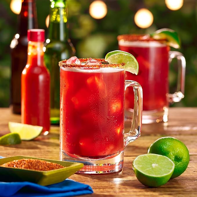 Clamato Picante Tomato Cocktail 32 fl oz bottle (Pack of 12) Authentic Spicy Flavored Tomato Juice Perfect Mixer for Micheladas and Bloody Mary Drinks and other Cocktail Spirits
