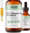 Organic Inflammation Formula Advanced Liquid Drops – Turmeric Ginger Boswellia &amp Black Pepper – Whole-Body Wellness &amp Inflammatory Support Joint &amp Mobility Support – Vegan Non-GMO – 60