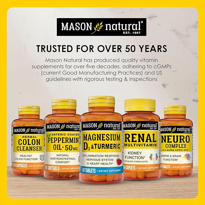 MASON NATURAL Melatonin 5 mg with B6 and Calcium - Natural Sleep Aid Supports Healthy Sleep &amp Rest 60 Tablets (Pack of 3)