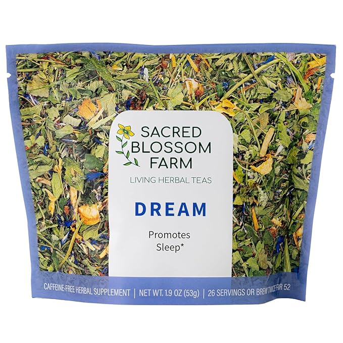 Sacred Blossom Farm Herbal Tea | Box of Flavor Set | 4 Top Selling Flavors | Farm Direct | Loose Leaf Tea | All Natural &amp Sustainably Grown in USA | Caffeine Free | 100+ Servings