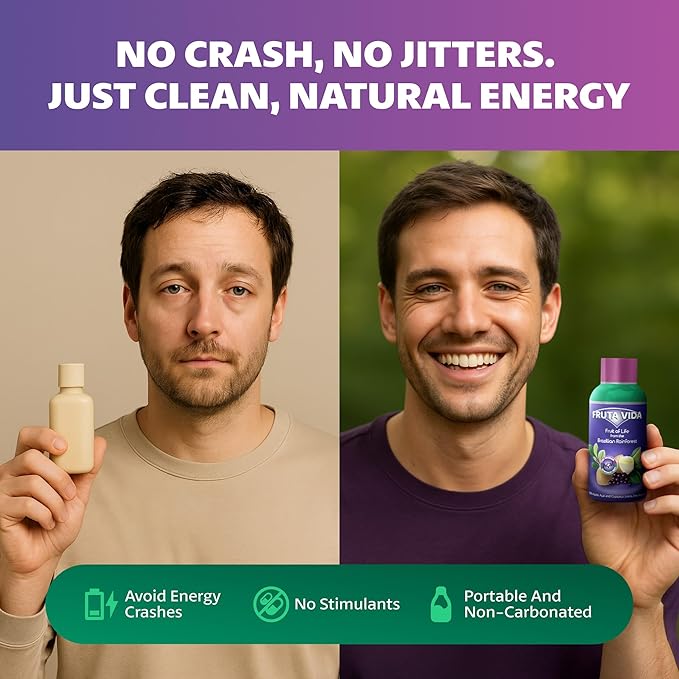 Fruta Vida – 2 Pack of 30 oz Bottles – Acai – Yerba Mate – Cupuacu Juice – by Pro Image International