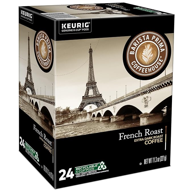 Barista Prima Coffeehouse French Roast Keurig Single Serve K-Cup Pods 96 Count