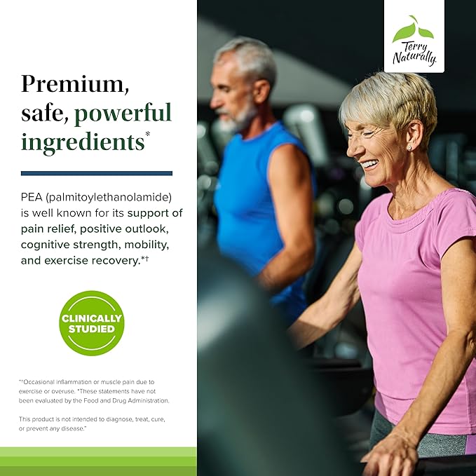 Terry Naturally Pea Healthy Inflammation Response - Joint Health Support - Exercise Performance &amp Post-Workout Support - Contains No Dairy Gluten or Soy - 60 Capsules (30 Servings)