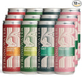 Strongwater Mocktail Variety Pack - 12 Pack Cans (8.4 Fl Oz Each) - Premium Non Alcoholic Drinks - Ready to Drink Alcohol Free Drinks Including Aperitif Spritz Paloma G&ampT Margarita