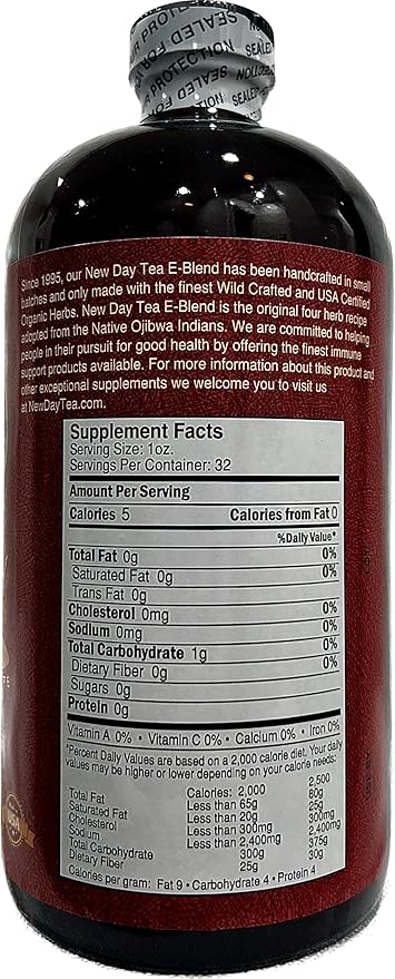 Essiac Tea 32 Ounce Extract | Immune System Liver and Lymphatic Support | Based on Original Recipe and Made in the USA | Certified Organic and Wild Crafted Herbs | No Alcohol and Easy Preparation