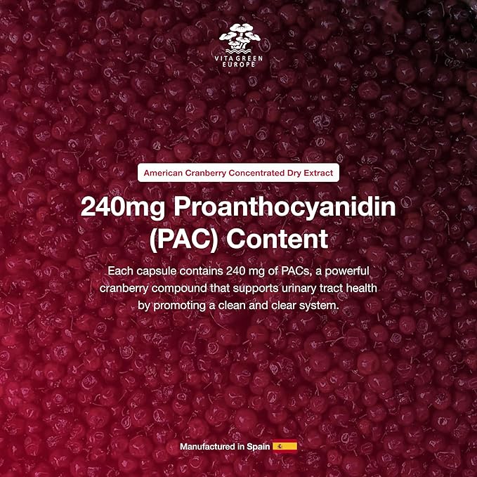 Cysticlean Cranberry PAC Supplement – 240 mg PAC Sugar-Free – Urinary Tract Infection Support – Most Effective Cranberry Pills for Cystitis &amp Interstitial Cystitis Relief