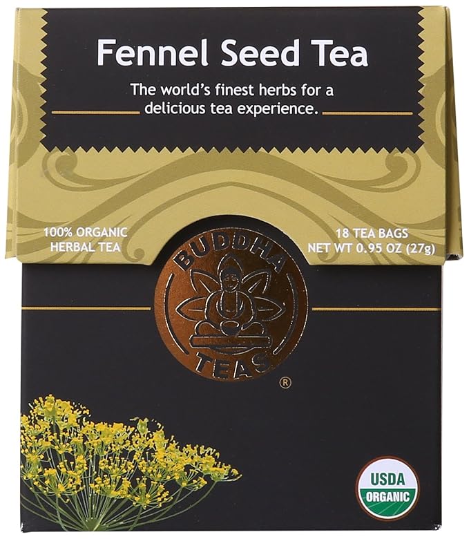 Buddha Teas Fennel Seed Tea 18 Count (Pack of 6)