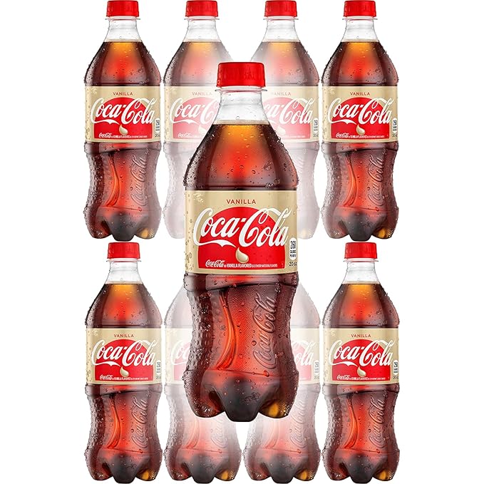Coca-Cola Vanilla 20 oz Soda Bottles (8 Pack Total of 160 FL OZ)