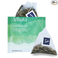 Arbata Lemon Mint Tea 24 Pyramid Tea Bags Artisanal Lightly Caffeinated Green Tea Spearmint &amp Lemon Herbal Green Tea Gift Set (Lemon Mint)