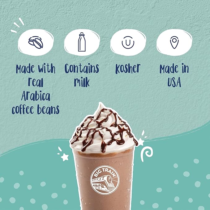Big Train Low Carb Mocha Blended Ice Coffee Beverage Mix 1.85 Pound (Pack of 1)