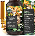Fantastic Fungi Mushroom Extract - 8-in-1 Organic Complex Mushroom Supplement with Cordyceps Reishi Lion’s Mane Chaga Turkey Tail Shiitake Maitake &amp Tremella - Adaptogen Liquid Tincture 1 f