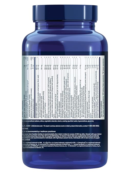 Life Extension Mix Tablets high-Potency Advanced Vitamin Mineral Fruit &amp Vegetable Formula Vitamin C B D E Magnesium for Whole-Body Health Healthy Aging Gluten-Free 240 Tablets