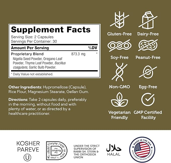 Zahler - CandAid Cleanse Digestive Health Supplement with Probiotics for Women &amp Men - Daily Adults Men &amp Women Probiotic for Gut Health &amp Overgrowth - Kosher (60 Timed Release Capsules)