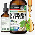 BIO KRAUTER® Stinging Nettle for Seasonal Support - Stinging Nettle Root Tincture (Urtica Dioica) 680 mg for Urinary Tract Support &amp Daily Wellness - 2 Fl.Oz. 28 Days of Supply Sugar &amp Alcoh
