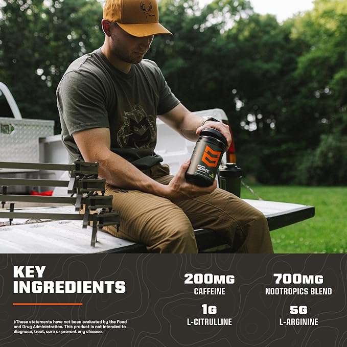 MTN OPS Ignite Sugar Free Energy Drink Powder Naturally Sweetened with Monk Fruit 200mg Caffeine Nootropic Blend for Energy Focus &amp Endurance L Arginine &amp L Citrulline 45 Servings Peach