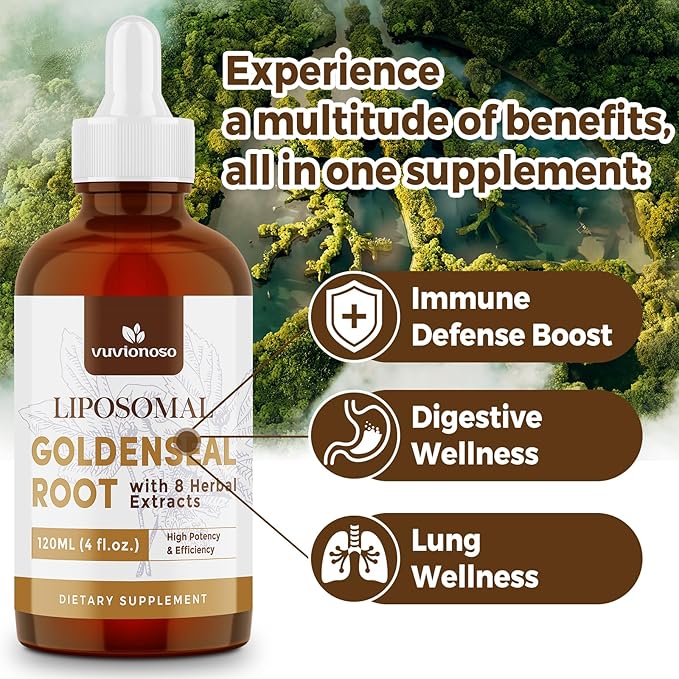 Goldenseal Root Extract 3000mg – Goldenseal Tincture for Immune &amp Respiratory – Fast Absorbing Sugar-Free Vegan – 120 mL (4 fl oz)