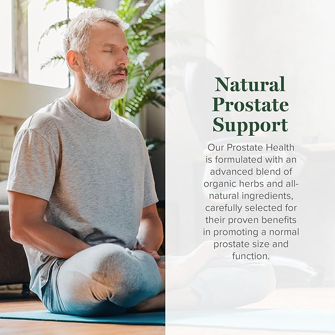 Global Healing Organic Prostate Health - Mens Health Supplement - Prostate Supplements Help Urinary Bladder Control Frequent Urination Relief Reduces Bathroom Trips - 2 Fl Oz