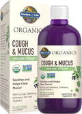 Garden of Life Organics Elderberry Zinc Immune Support for Adults and Kids 12 and Older Organic Cough &amp Mucus Immune Syrup with Ivy Leaf Vitamin C and Echinacea No Added Sugars 5 Fl oz