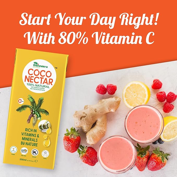 COCO (Coconut) NECTAR - 100% Natural &amp Pure | By Nature Gluten-Free Non-GMO and Vegan | Feel Energized | Kosher| Halal | Natural Wellness Beverage (12 Pack)