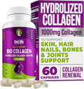 Hydrolyzed Collagen Peptides (60 Count) 1000mg Per Serving Beauty Joint and Anti Aging Support for Hair Skin Nails Bones and Joints Collagen for Women and Men (30-Day Supply) (1)