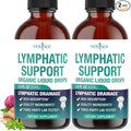 Organic Lymphatic Drainage Drops - All in 1 Organic Lymphatic Drainage Supplement with Burdock Root Echinacea Elderberry Calendula Cleavers Herb Dandelion Supports Lymphatic Health - 4 OZ