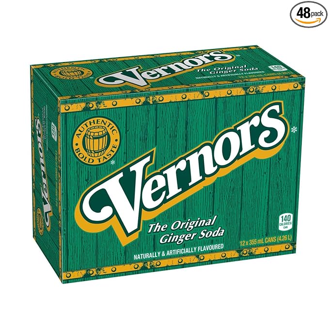 Vernors Ginger Ale Soda 12 oz Can (48 Cans)