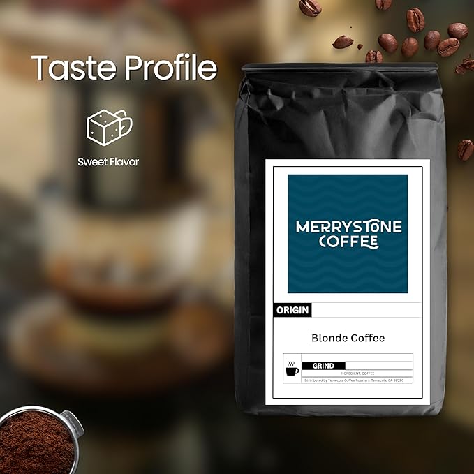 Merrystone Blonde Light Roast Blend Roasted to Order Gourmet Coffee 2 Lb Standard Grind
