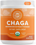 VIMERGY USDA Organic Wild Chaga Mushroom Extract Powder 166 Servings – Ideal in Chaga Tea Coffee Smoothies – Cardiovascular Support - Kosher Vegan No Gluten Paleo - Pure Chaga No Fillers (250g)