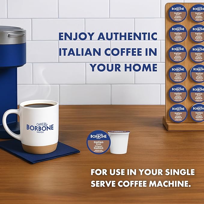 Caffè Borbone House Blend Coffee (60 Count) – Medium Roast 100% Arabica Roasted in Italy with Rich and Smooth Taste – Single Serve Coffee Pods Compatible with K-Cup Brewers
