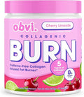 Obvi Collagenic Burn Powder | Collagen Peptide Blend with GBB Ashwagandha &amp Green Coffee | Boosts Metabolism Energy and Wellness | Supports Skin Hair Nails Joints | Cherry Limeade 25 Serving